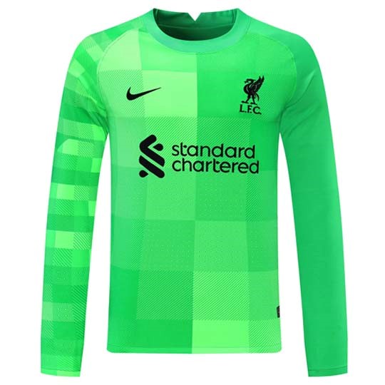 Tailandia Camiseta Liverpool Portero ML 2021/22 Verde
